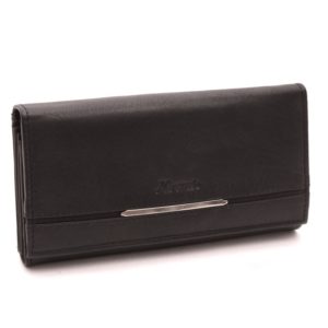 Dámska kožená peňaženka MERCUCIO čierna pre dámy vyrobená z mäkkej teľacej kože má mnoho priečinkov na karty a fotky, vďaka čomu sa v peňaženke