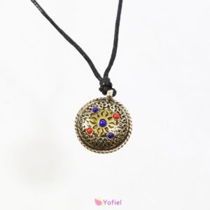 ETNO tibetský kovový náhrdelník