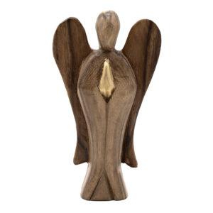 Hati Hati drevený anjel Priateľstvo ručne vyrezávaný v horských dedinách zo Suar - obnoviteľného tvrdého dreva