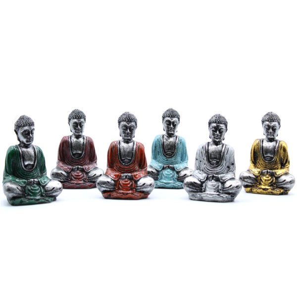 Budha sediaci - soška Soška Budhu ručne maľovaná remeselníkmi na Bali. Na výber zo 6 fariených variantov.