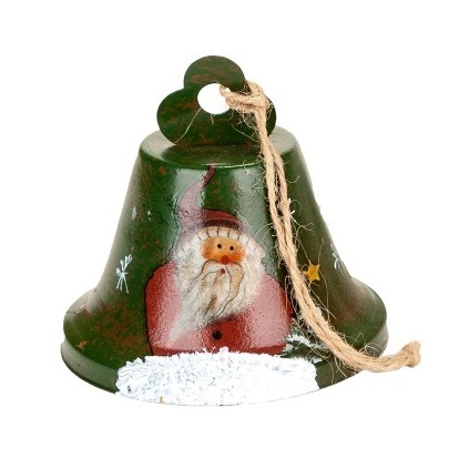 Vianočná ozdoba Mikuláš - zvonček Zvonček na zavesenie Materiál: kov